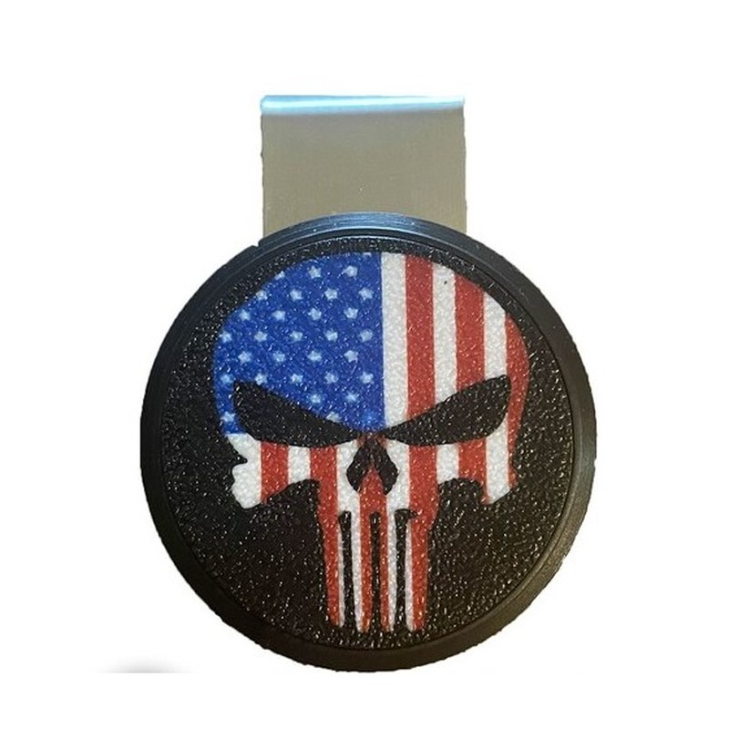 American Skull printed on a magnetic chalk holder base