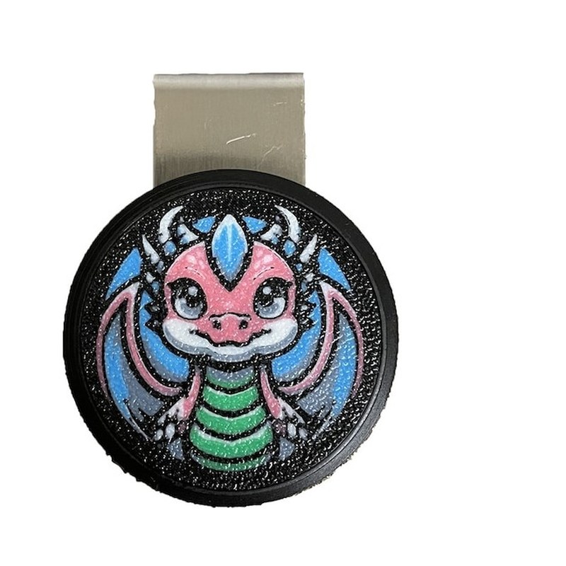 Dragon Pup printed on a magnetic chalk holder base