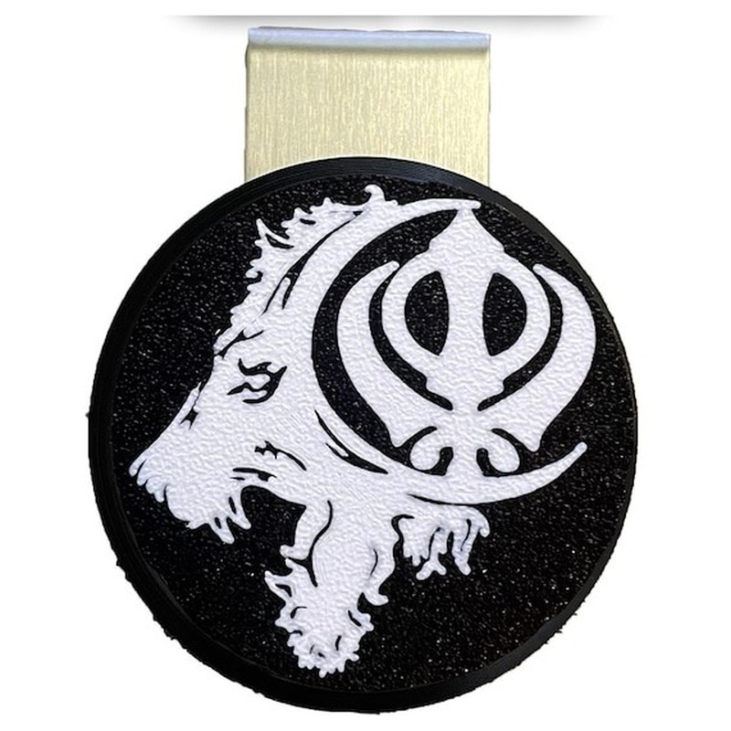 Sikh Lion printed on a magnetic chalk holder base